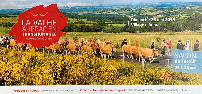 flyer édition 2019 La vache aubrac en transhumance